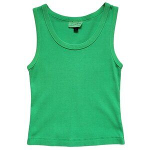 Universal Thread Cropped Tank Top Ribbed Green Womens Size Small